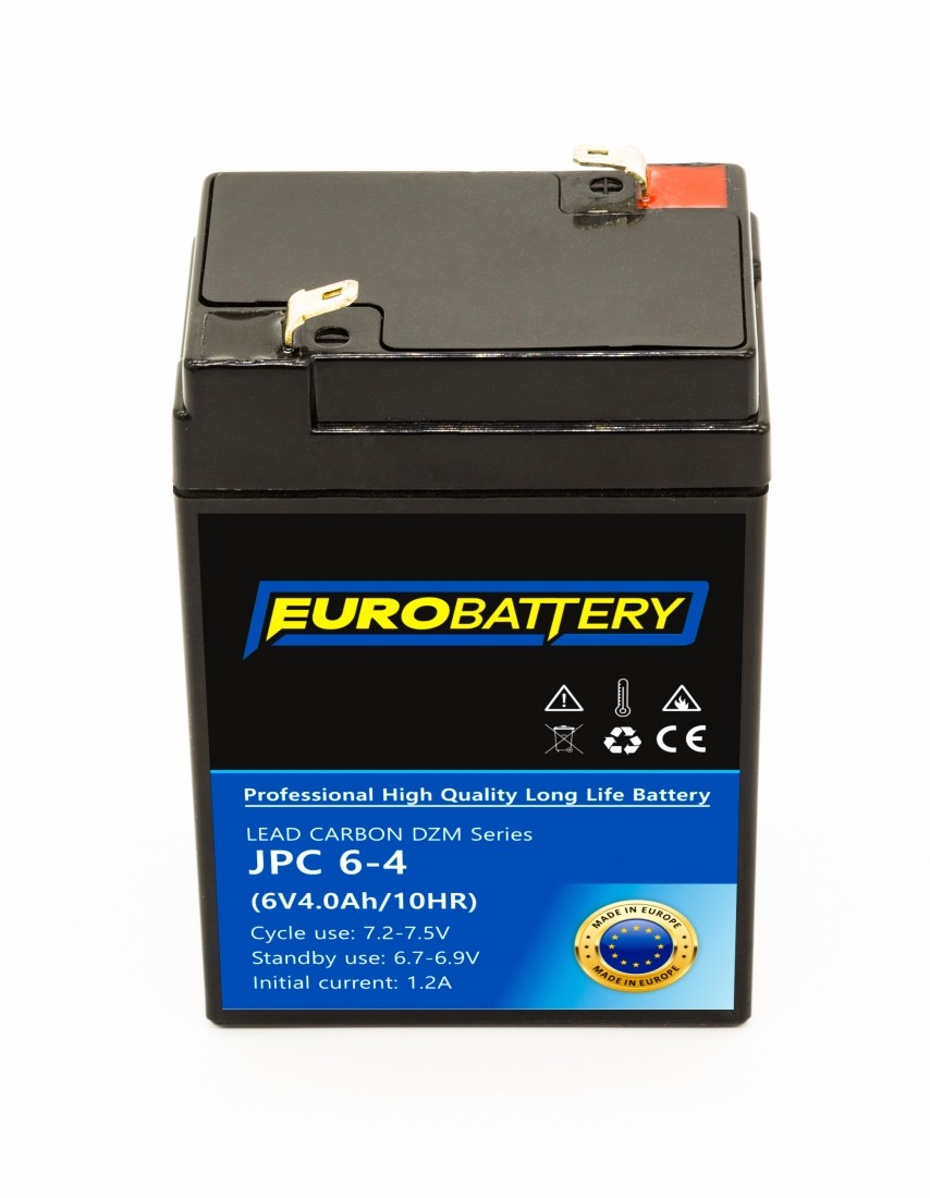 6v-4ah АКБ карбоновий EuroBattery JPC 6-4 DZM (6в 4.0Аг)