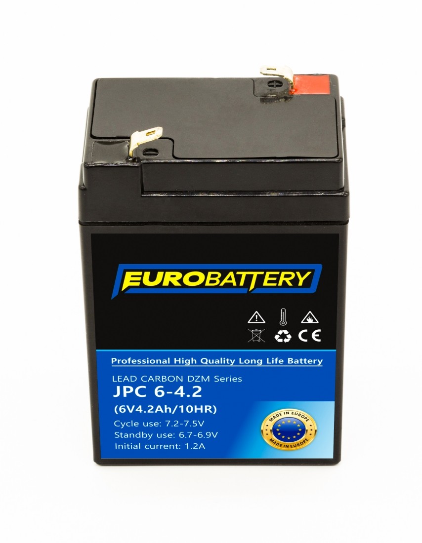 6v-4,2ah АКБ карбоновий EuroBattery JPC 6-4,2 DZM (6в 4.2Аг)