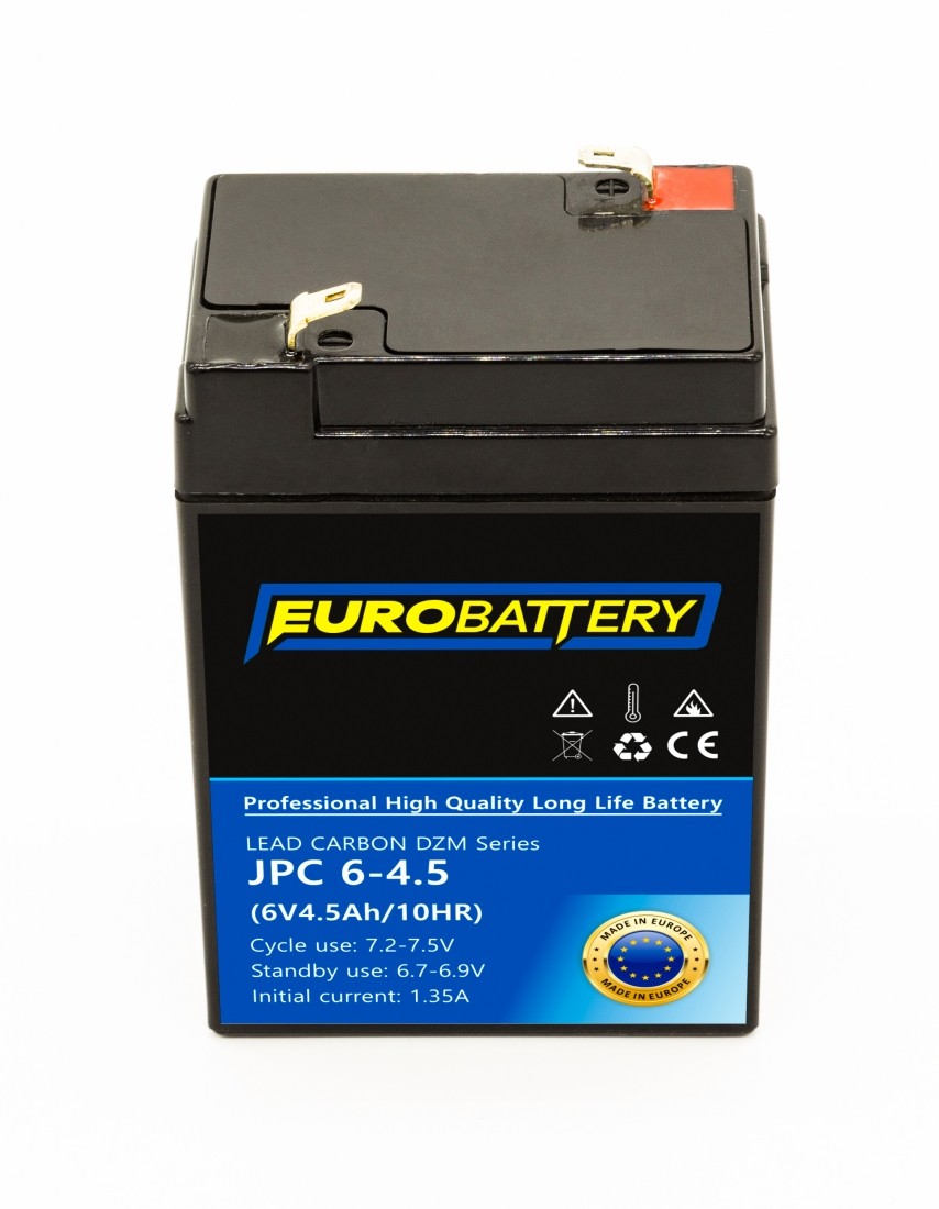 6v-4,5ah АКБ карбоновий EuroBattery JPC 6-4,5 DZM (6в 4.5Аг)