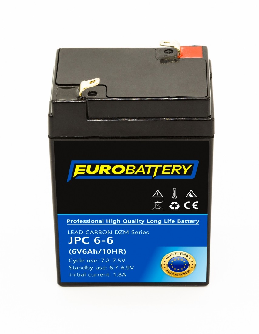 6v-6ah АКБ карбоновий EuroBattery JPC 6-6 DZM (6в 6Аг)
