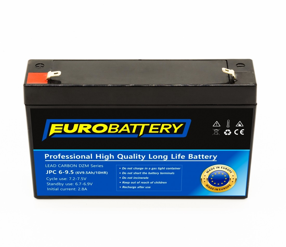 6v-9,5ah АКБ карбоновий EuroBattery JPC 6-9,5 DZM (6в 9.5Аг)