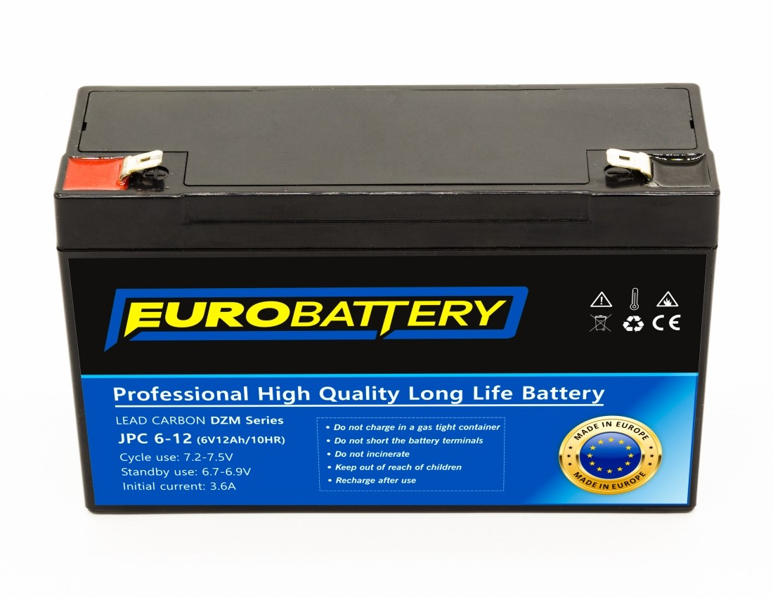 6v-12ah АКБ карбоновий EuroBattery JPC 6-12 DZM (6в 12Аг)