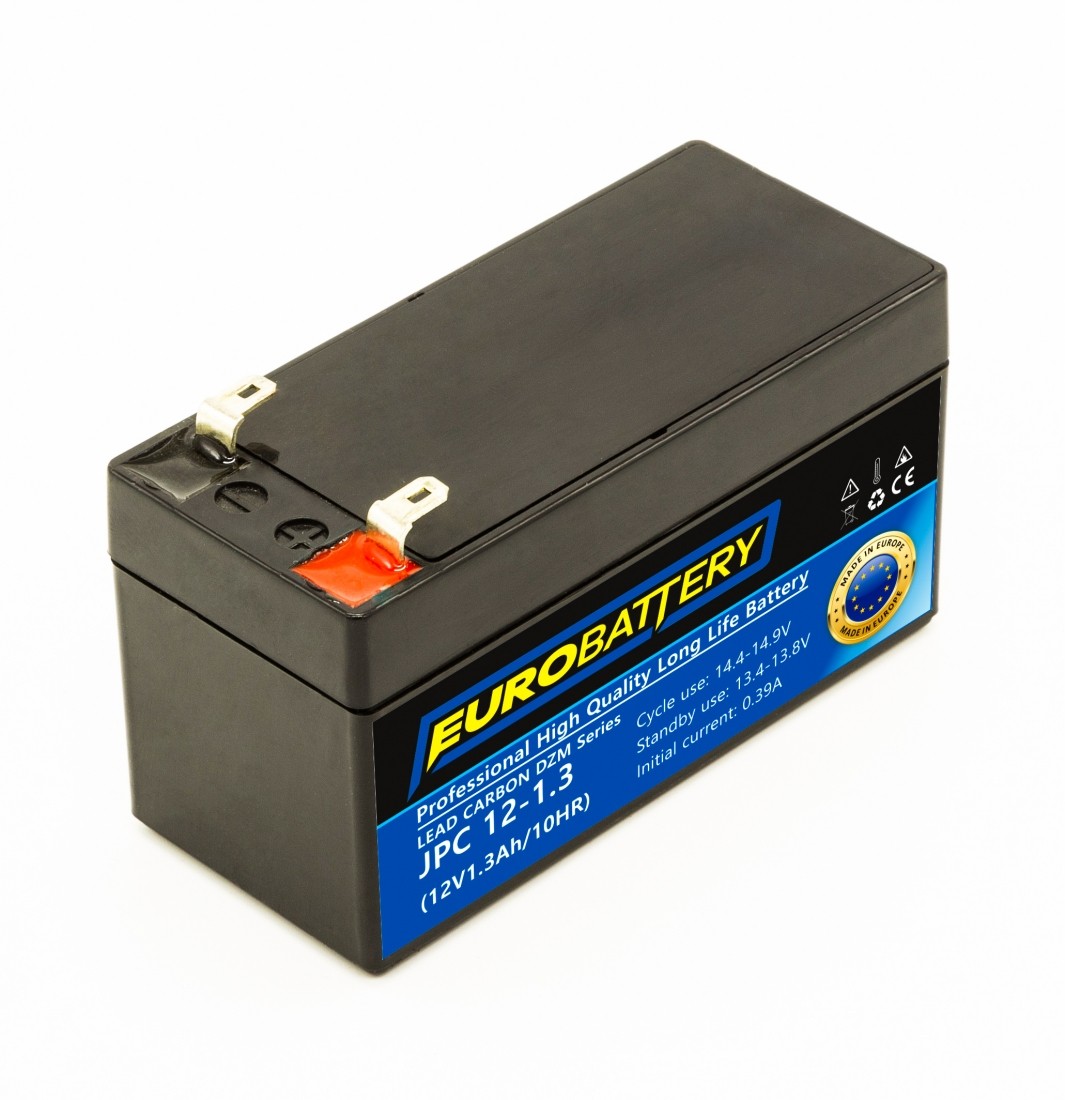 12v-1,3ah АКБ карбоновий EuroBattery JPC 12-1,3 DZM (12в 1.3Аг)