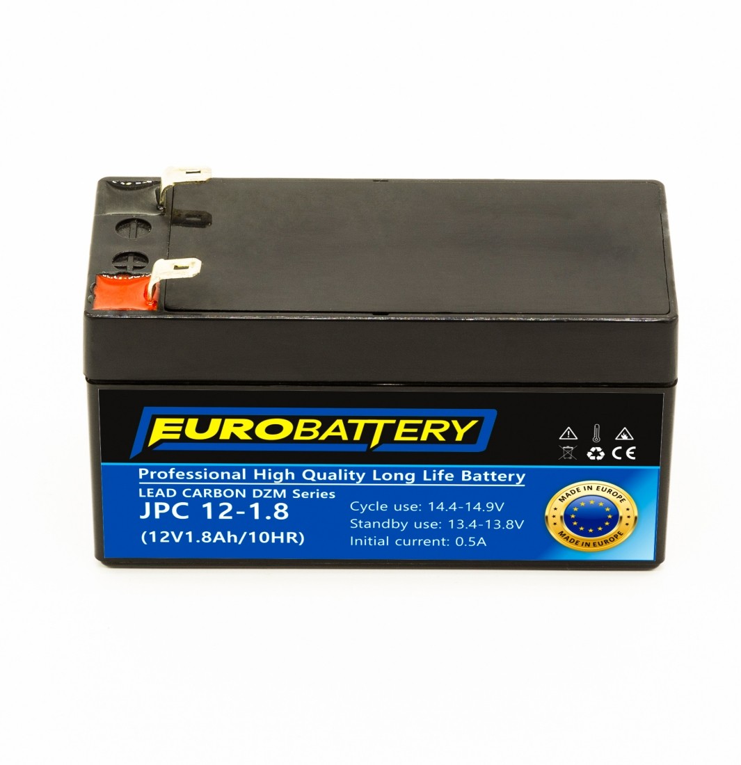 12v-1,8ah АКБ карбоновий EuroBattery JPC 12-1,8 DZM (12в 1.8Аг)