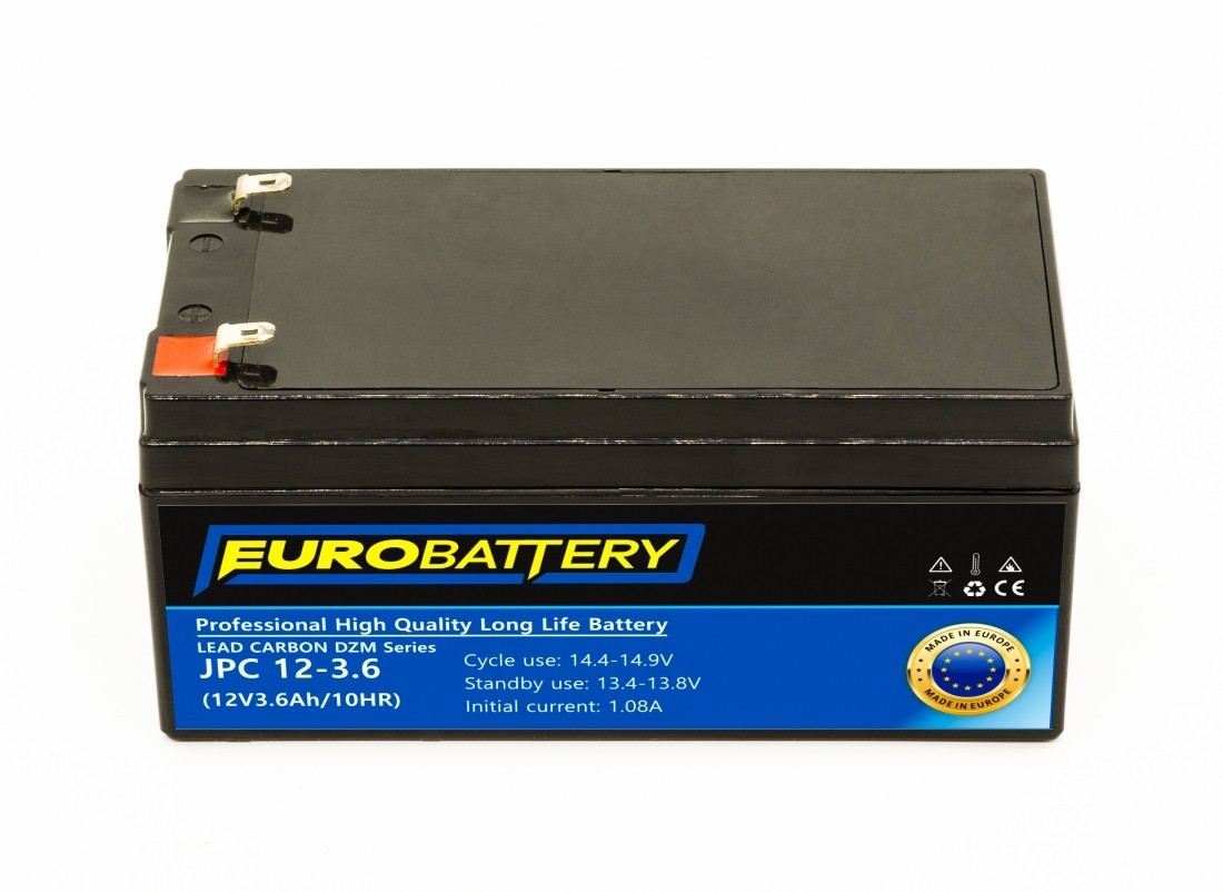 12v-3,6ah АКБ карбоновий EuroBattery JPC 12-3,6 DZM (12в3.6Аг)