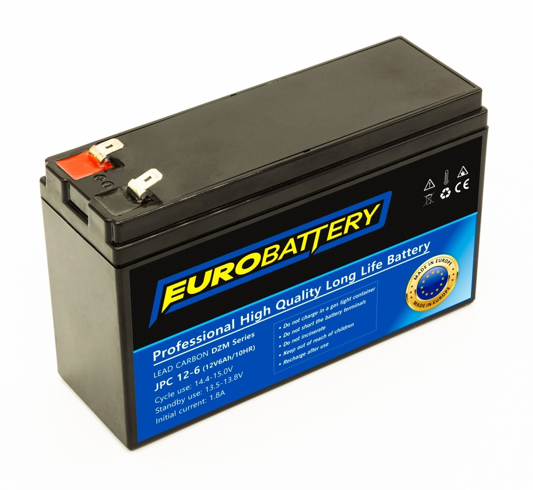 12v-6ah АКБ карбоновий EuroBattery JPC 12-6 DZM (12в 6.0Аг)