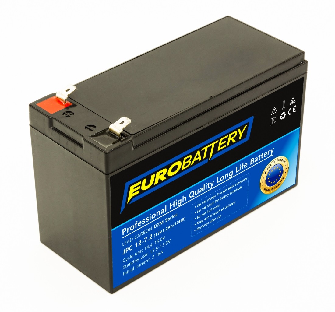 12v-7,2ah АКБ карбоновий EuroBattery JPC 12-7,2 DZM (12в 7.2Аг)