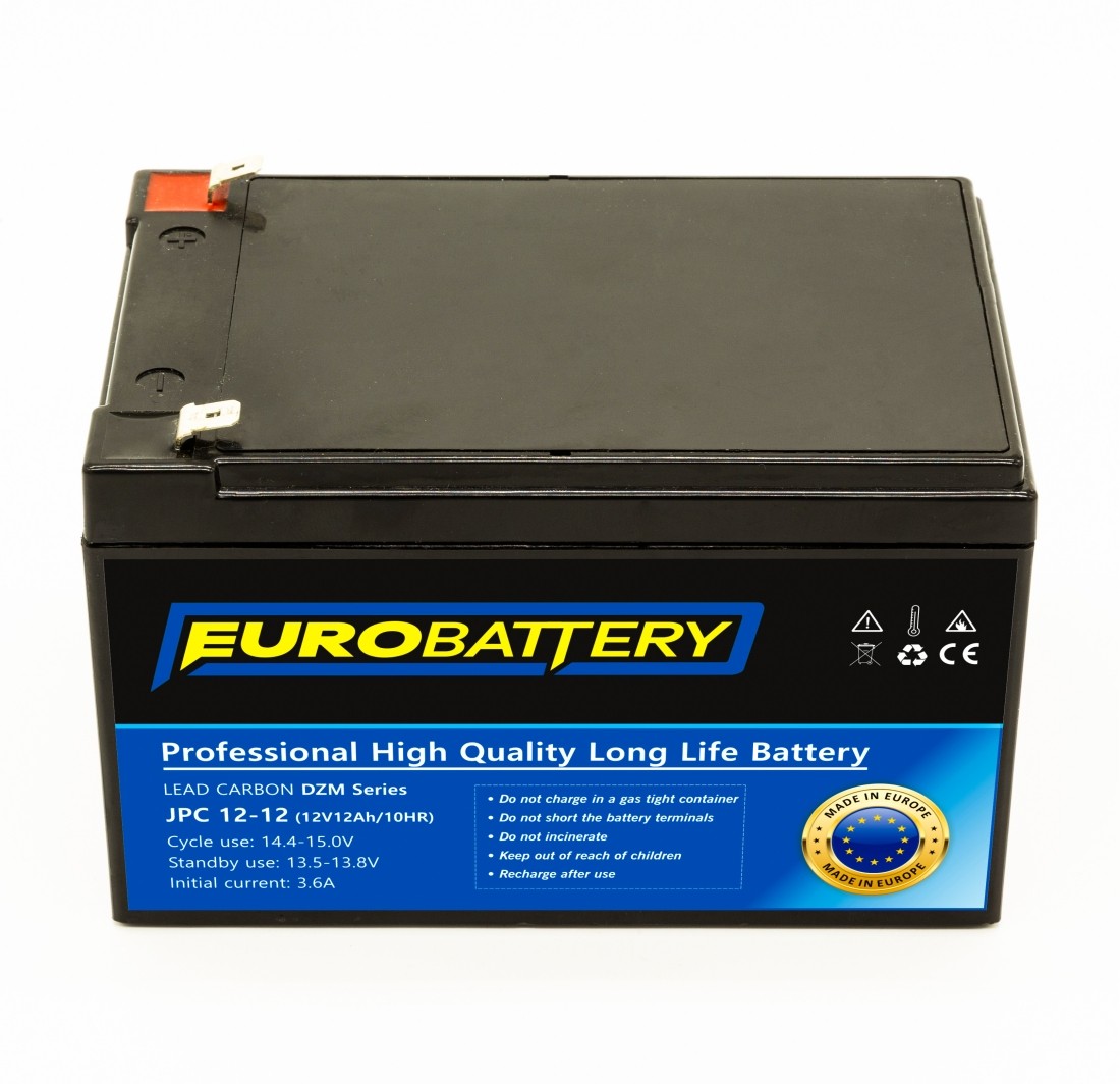 12v-12ah АКБ карбоновий EuroBattery JPC 12-12 DZM (12в 12Аг)