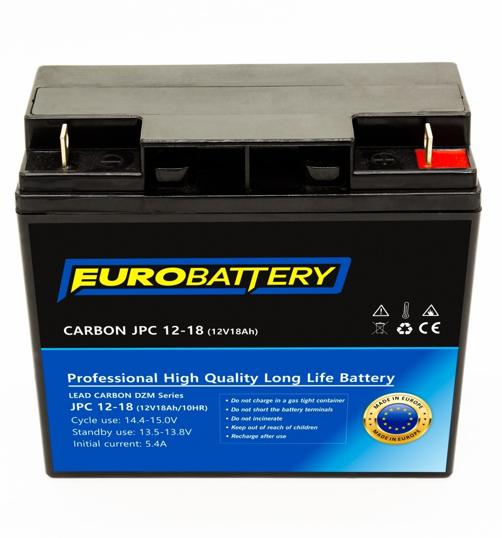 12v-18ah АКБ карбоновий EuroBattery JPC 12-18 DZM (12в 18Аг)