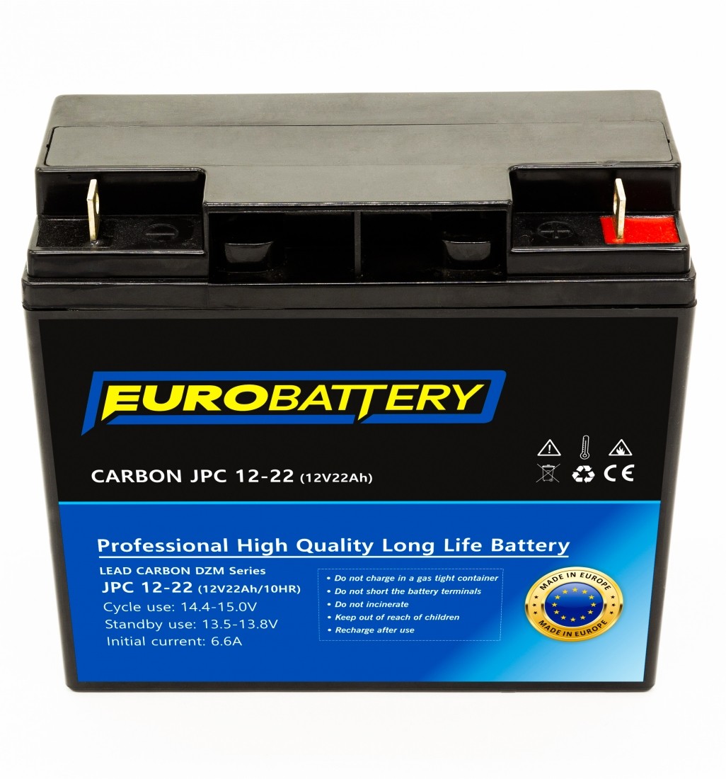 12v-22ah АКБ карбоновий EuroBattery JPC 12-22 DZM (12в 22Аг)