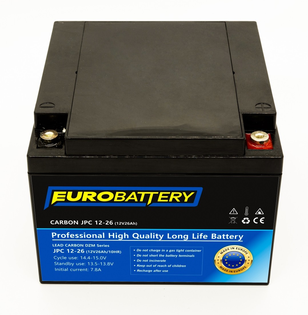 12v-26ah АКБ карбоновий EuroBattery JPC 12-26 DZM (12в 26Аг)
