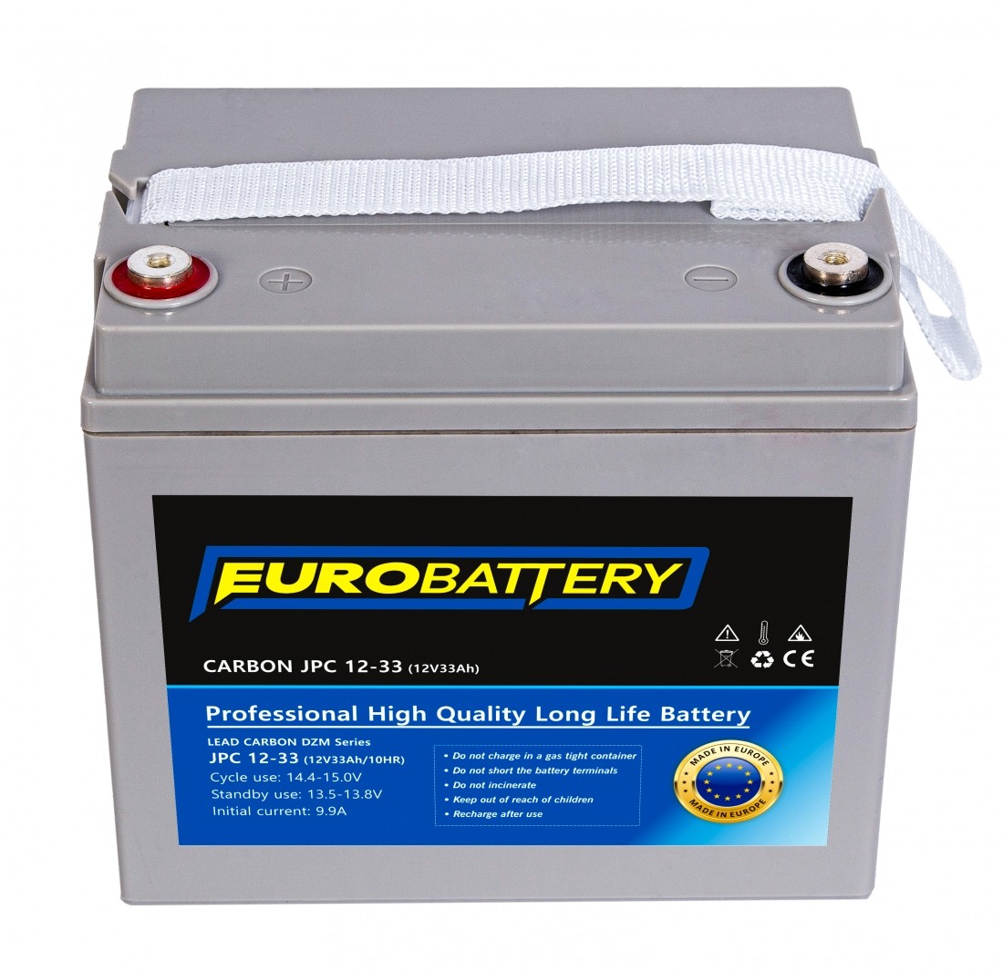 12v-33ah АКБ карбоновий EuroBattery JPC 12-33 DZM (12в 33Аг)
