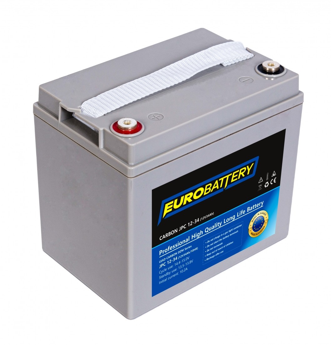 12v-34ah АКБ карбоновий EuroBattery JPC 12-34 DZM (12в 34Аг)