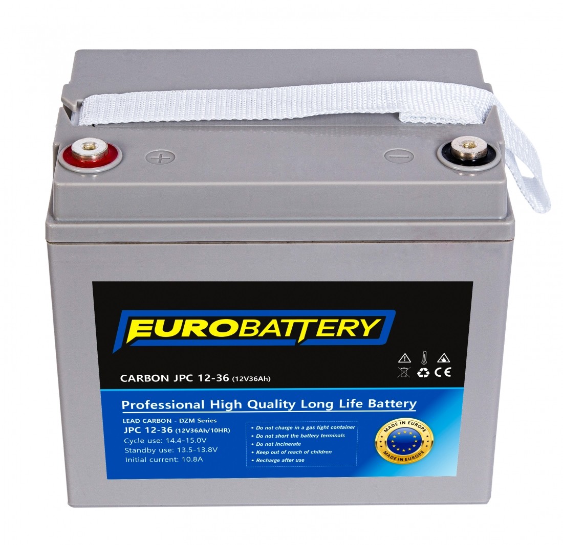 12v-36ah АКБ карбоновий EuroBattery JPC 12-36 DZM (12в 36Аг)