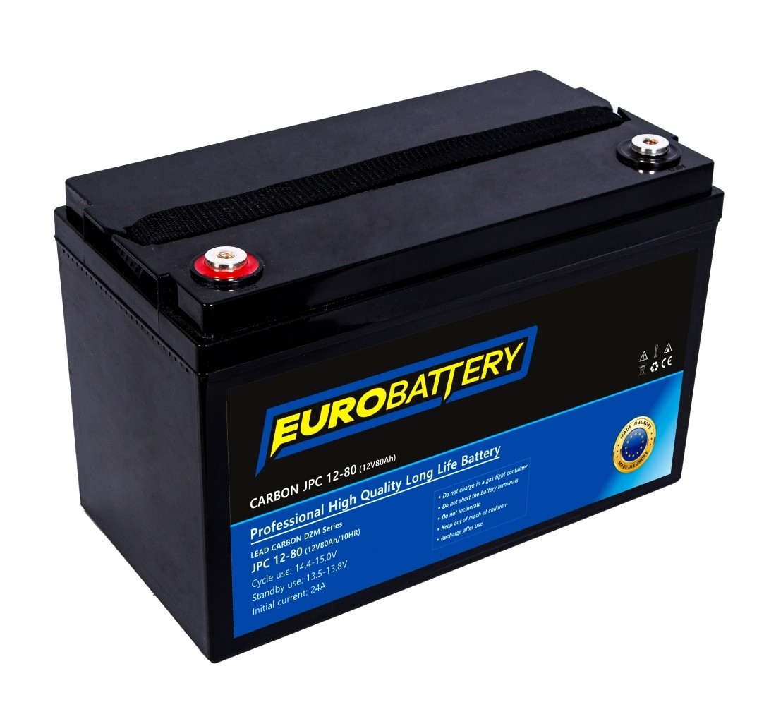 12v-80ah АКБ карбоновий EuroBattery JPC 12-80 DZM (12в 80Аг)
