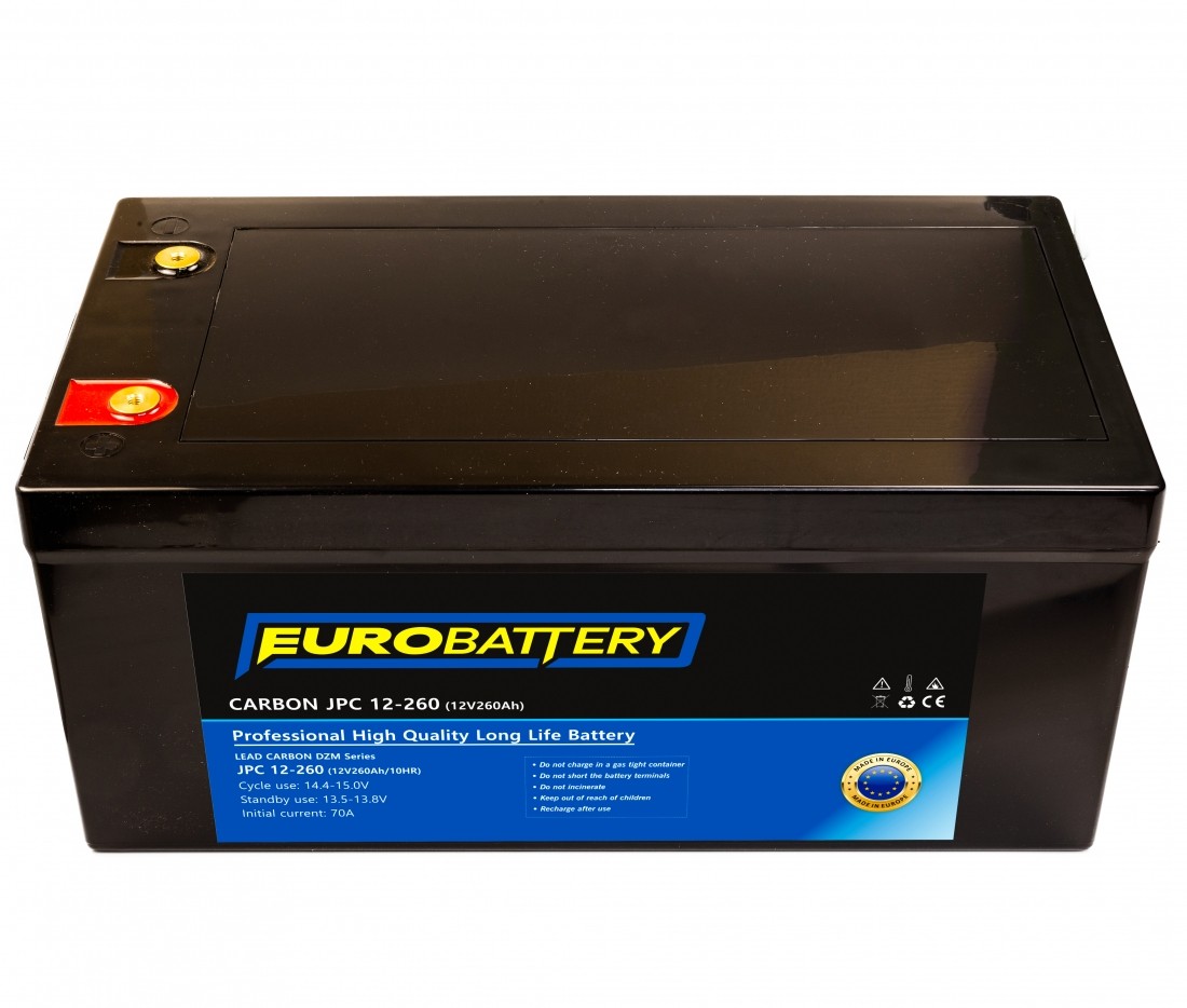 12v-260ah АКБ карбоновий EuroBattery JPC 12-260 DZM (12в 260Аг)