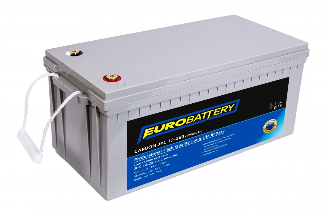 12v-260ah АКБ карбоновий EuroBattery JPC 12-260 DZM (12в 260Аг)