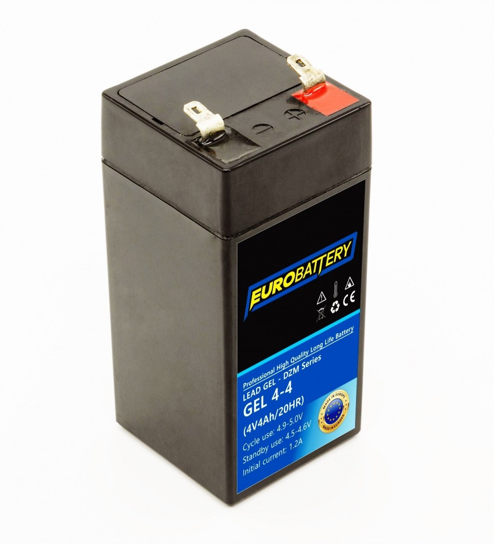 4v-4ah АКБ гелевий EuroBattery GEL 4-4 DZM (4в 4.0Аг)