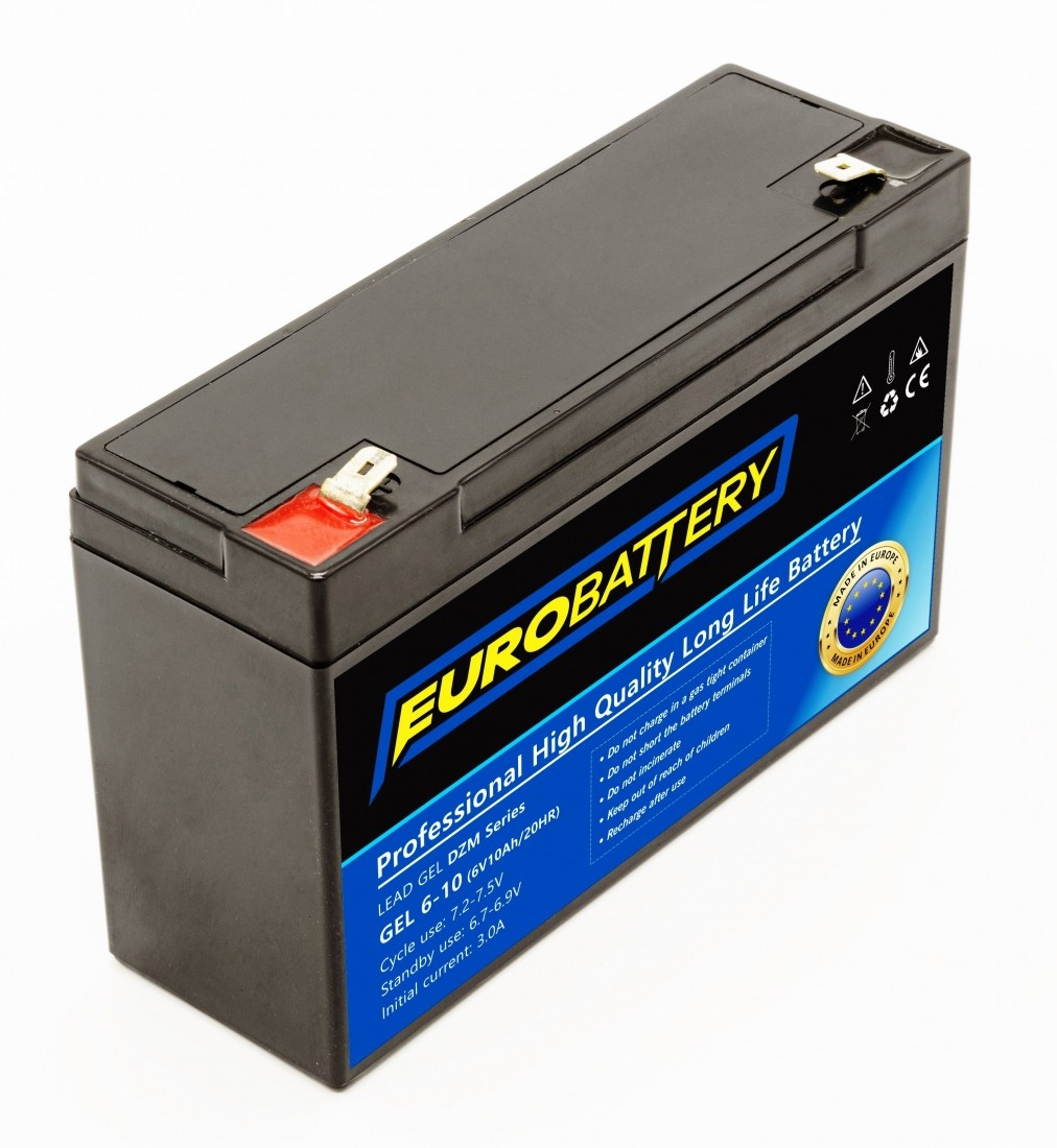 6v-10ah АКБ гелевий EuroBattery GEL 6-10 DZM (6в 10Аг)