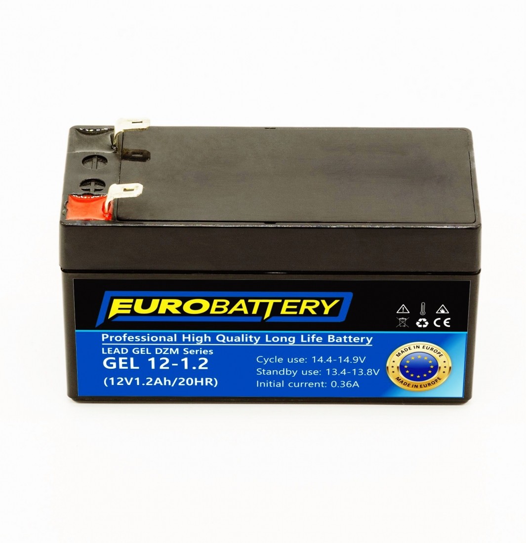 12v-1,2ah АКБ гелевий EuroBattery GEL 12-1,2 DZM (12в 1.2Аг)