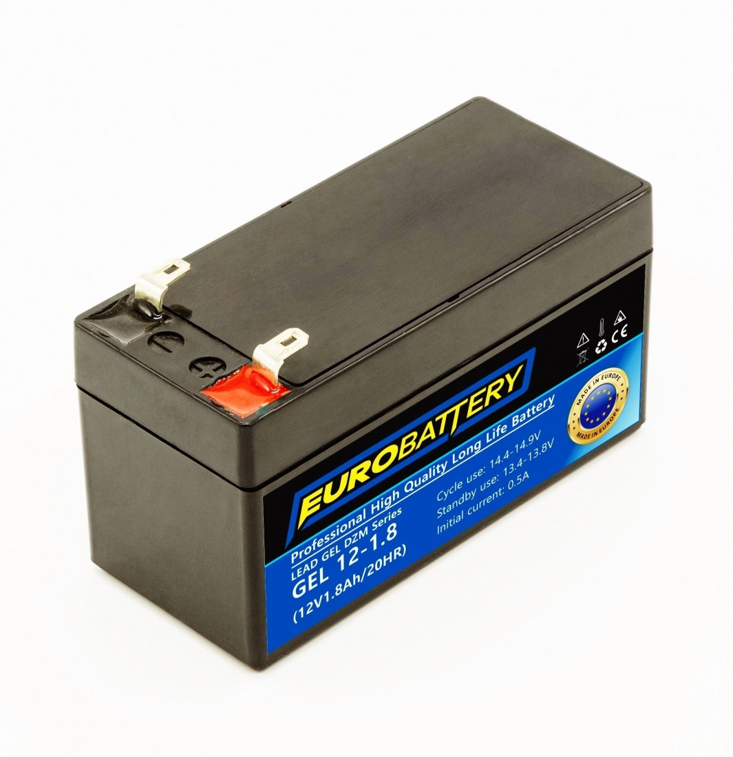 12v-1,8ah АКБ гелевий EuroBattery GEL 12-1,8 DZM (12в 1.8Аг)