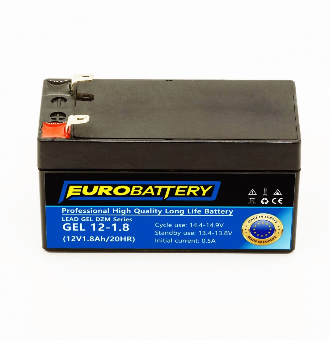 12v-1,8ah АКБ гелевий EuroBattery GEL 12-1,8 DZM (12в 1.8Аг)