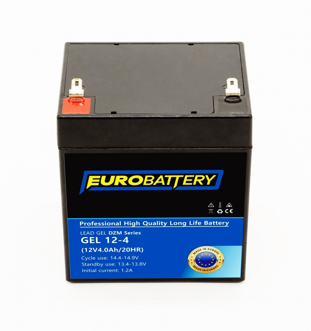 12v-4ah АКБ гелевий EuroBattery GEL 12-4 DZM (12в 4.0Аг)