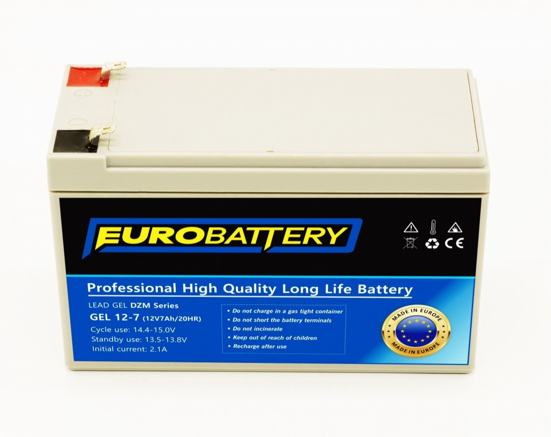 12v-7ah АКБ гелевий EuroBattery GEL 12-7 DZM (12в 7.0Аг)