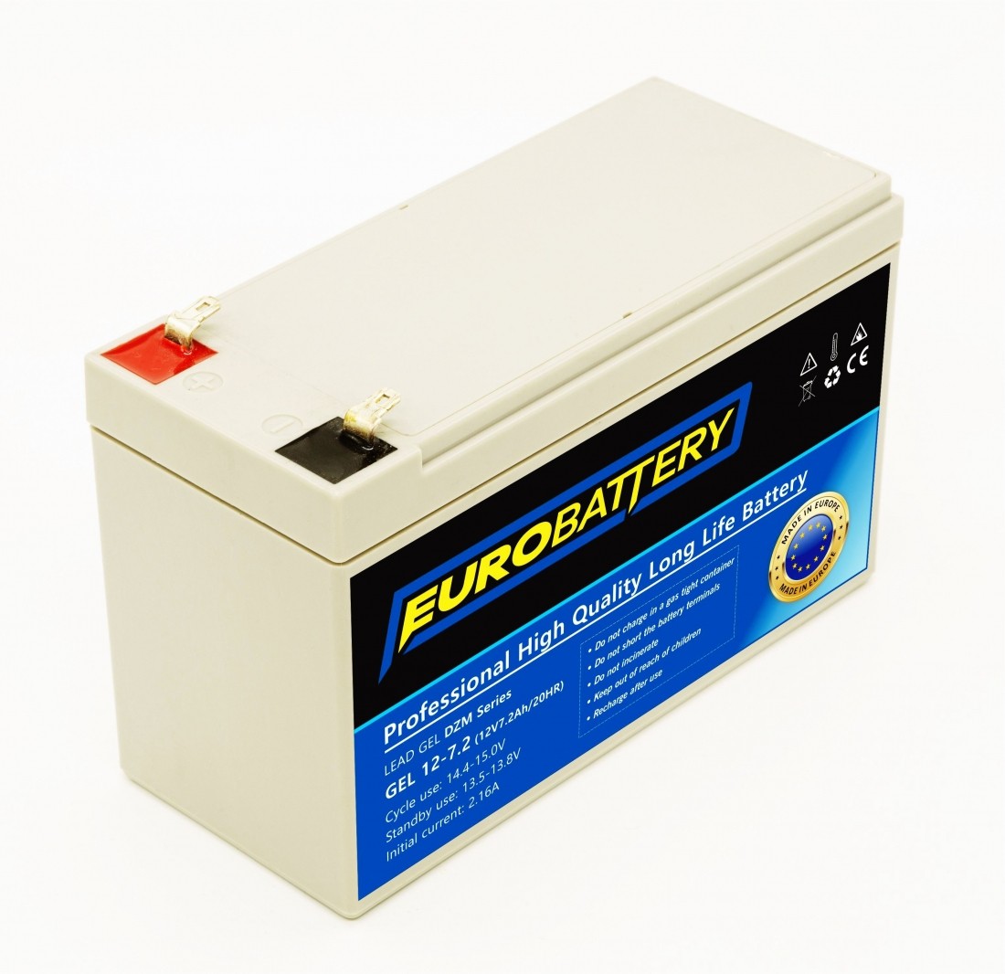 12v-7,2ah АКБ гелевий EuroBattery GEL 12-7,2 DZM (12в 7.2Аг)