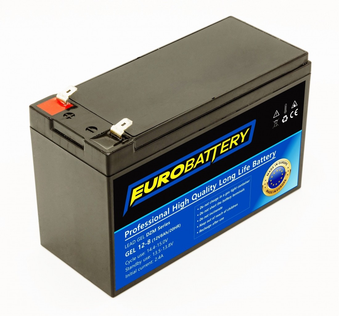 12v-8ah АКБ гелевий EuroBattery GEL 12-8 DZM (12в 8Аг)