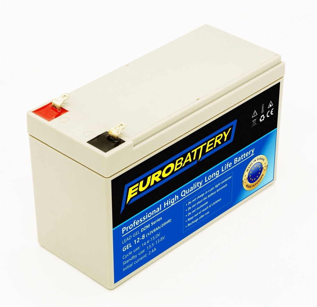 12v-8ah АКБ гелевий EuroBattery GEL 12-8 DZM (12в 8Аг)