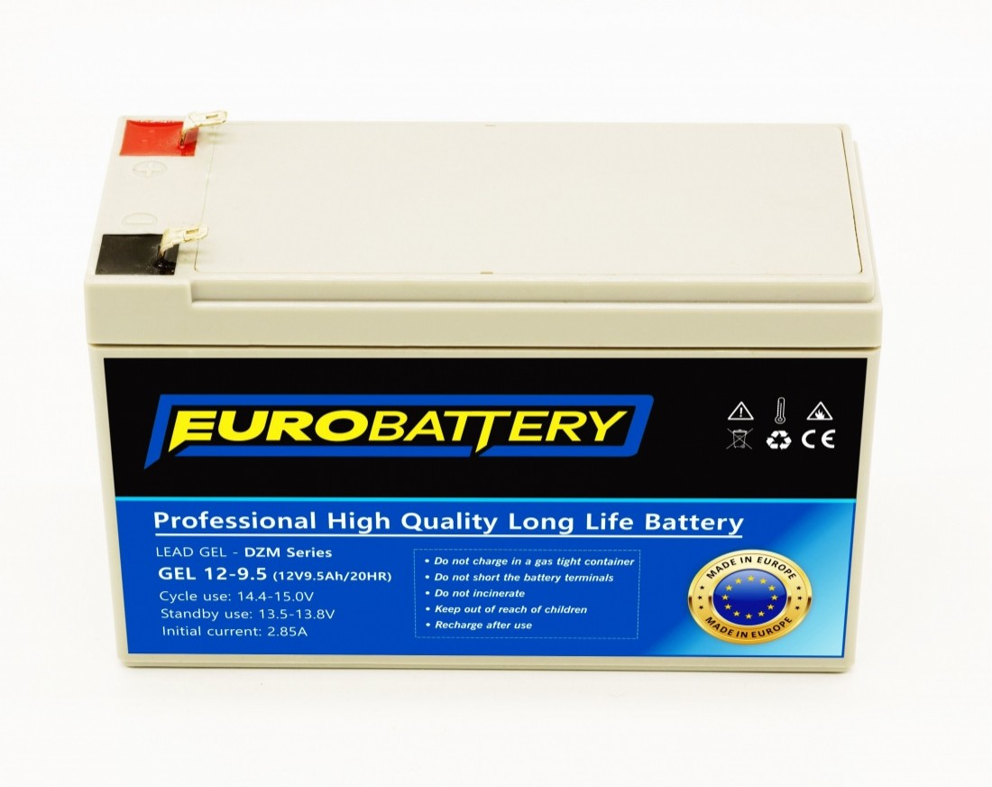 12v-9,5ah АКБ гелевий EuroBattery GEL 12-9,5 DZM (12в 9.5Аг)