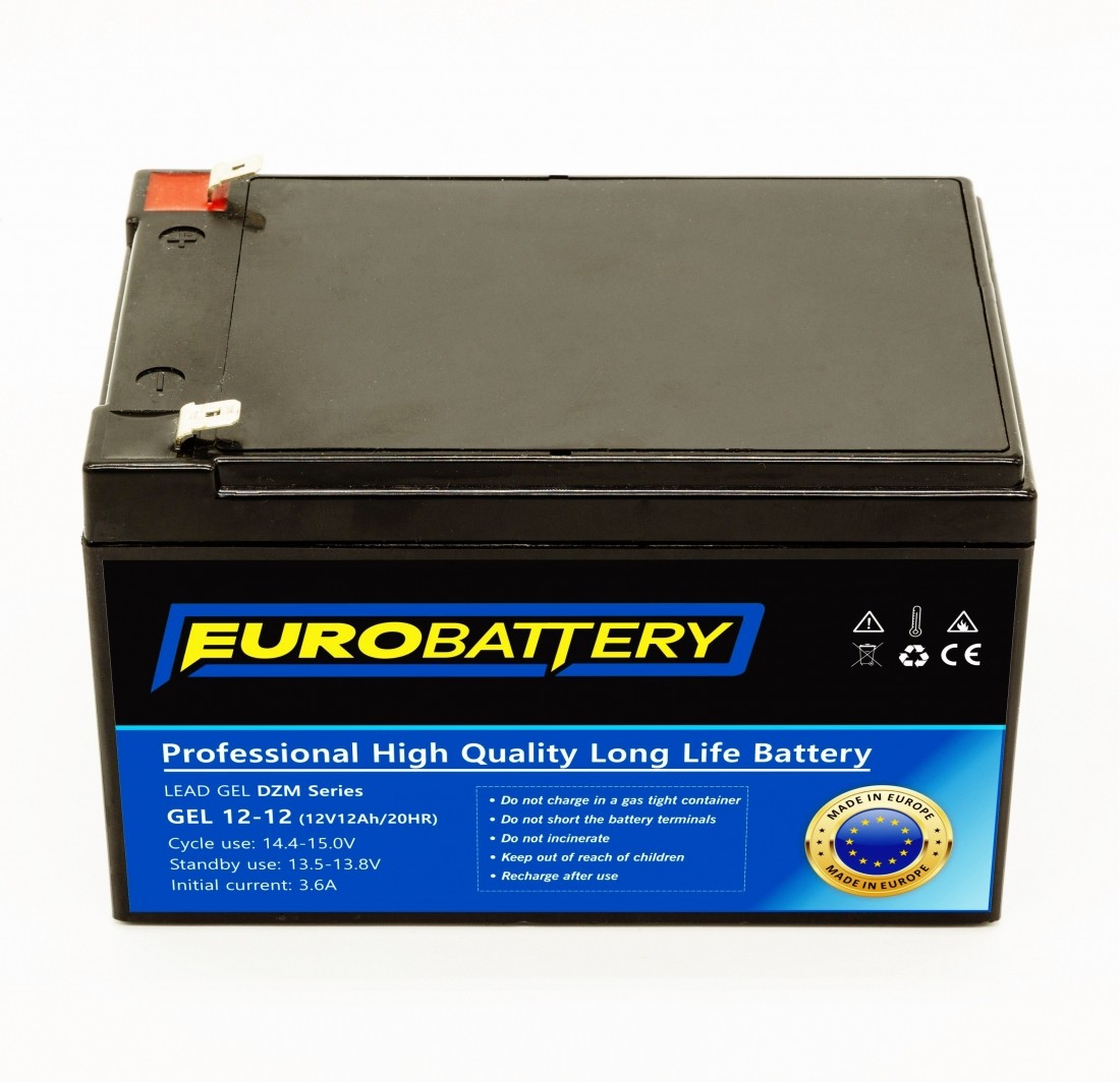 12v-12ah АКБ гелевий EuroBattery GEL 12-12 DZM (12в 12Аг)