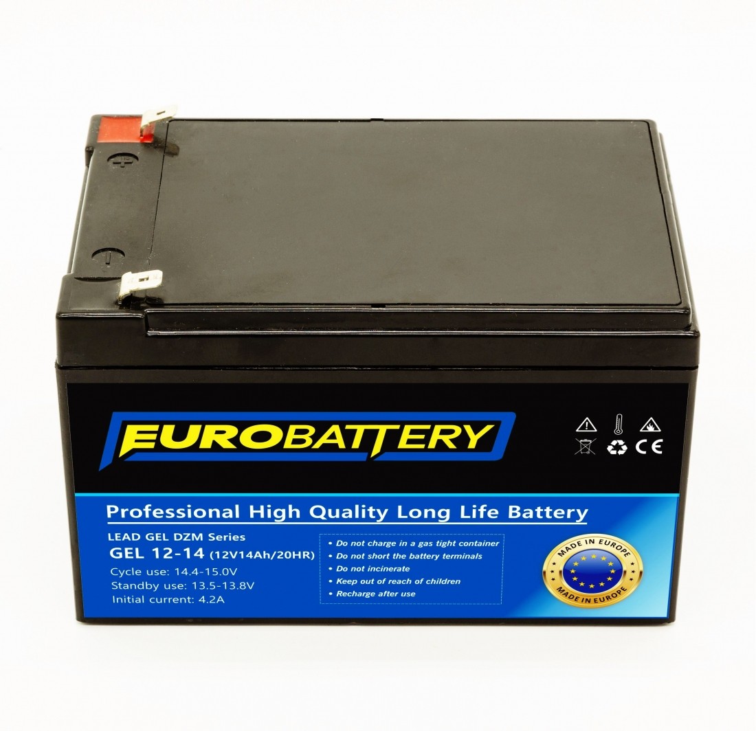 12v-14ah АКБ гелевий EuroBattery GEL 12-14 DZM (12в 14Аг)