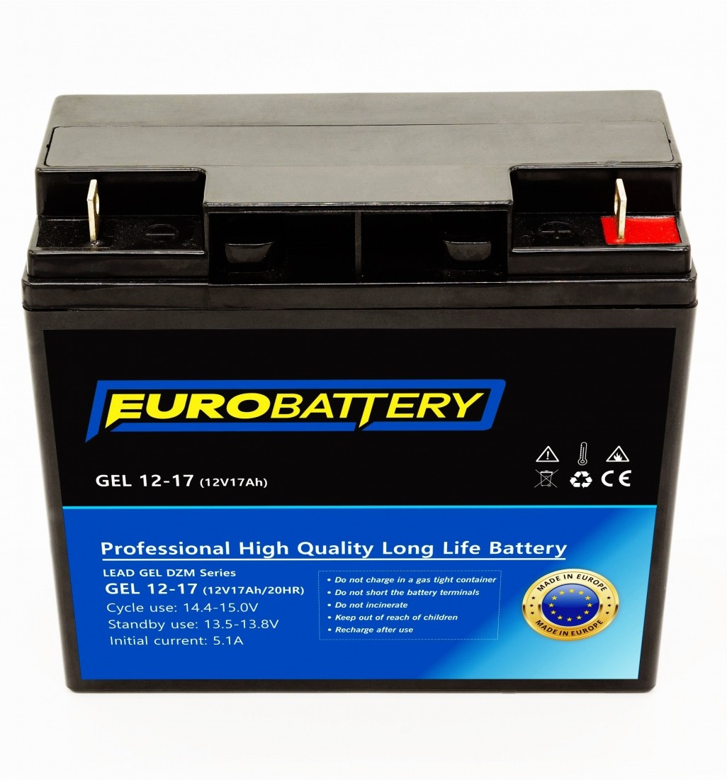 12v-17ah АКБ гелевий EuroBattery GEL 12-17 DZM (12в 17Аг)