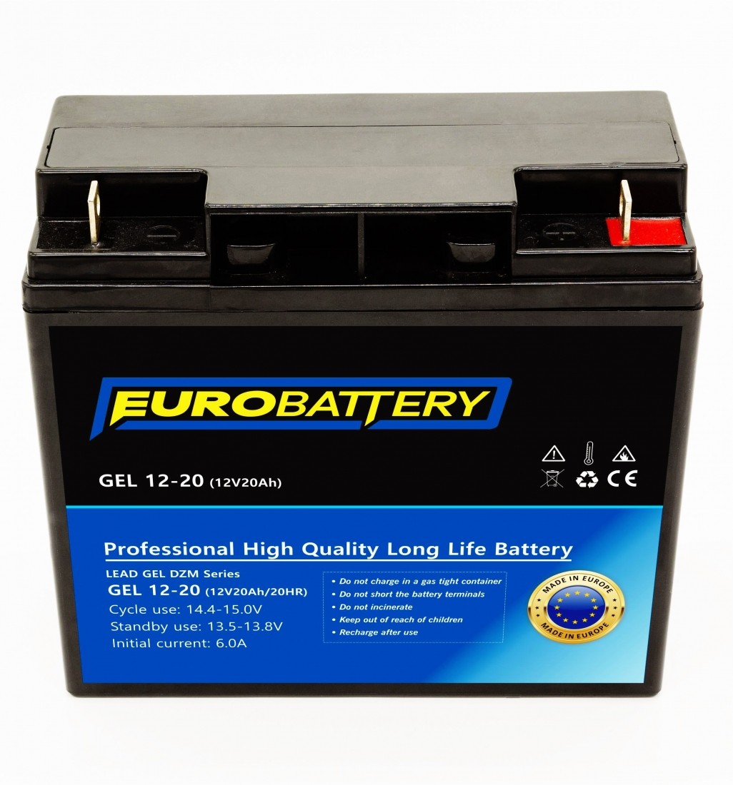 12v-20ah АКБ гелевий EuroBattery GEL 12-20 DZM (12в 20Аг)
