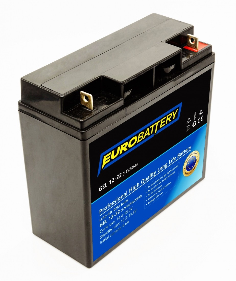 12v-22ah АКБ гелевий EuroBattery GEL 12-22 DZM (12в 22Аг)