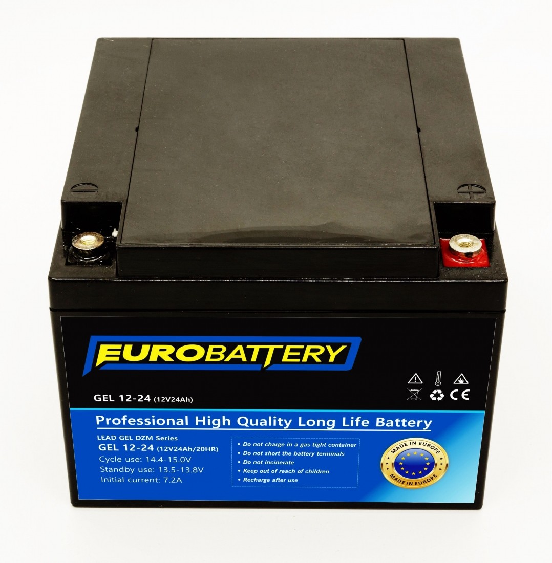 12v-24ah АКБ гелевий EuroBattery GEL 12-24 DZM (12в 24Аг)