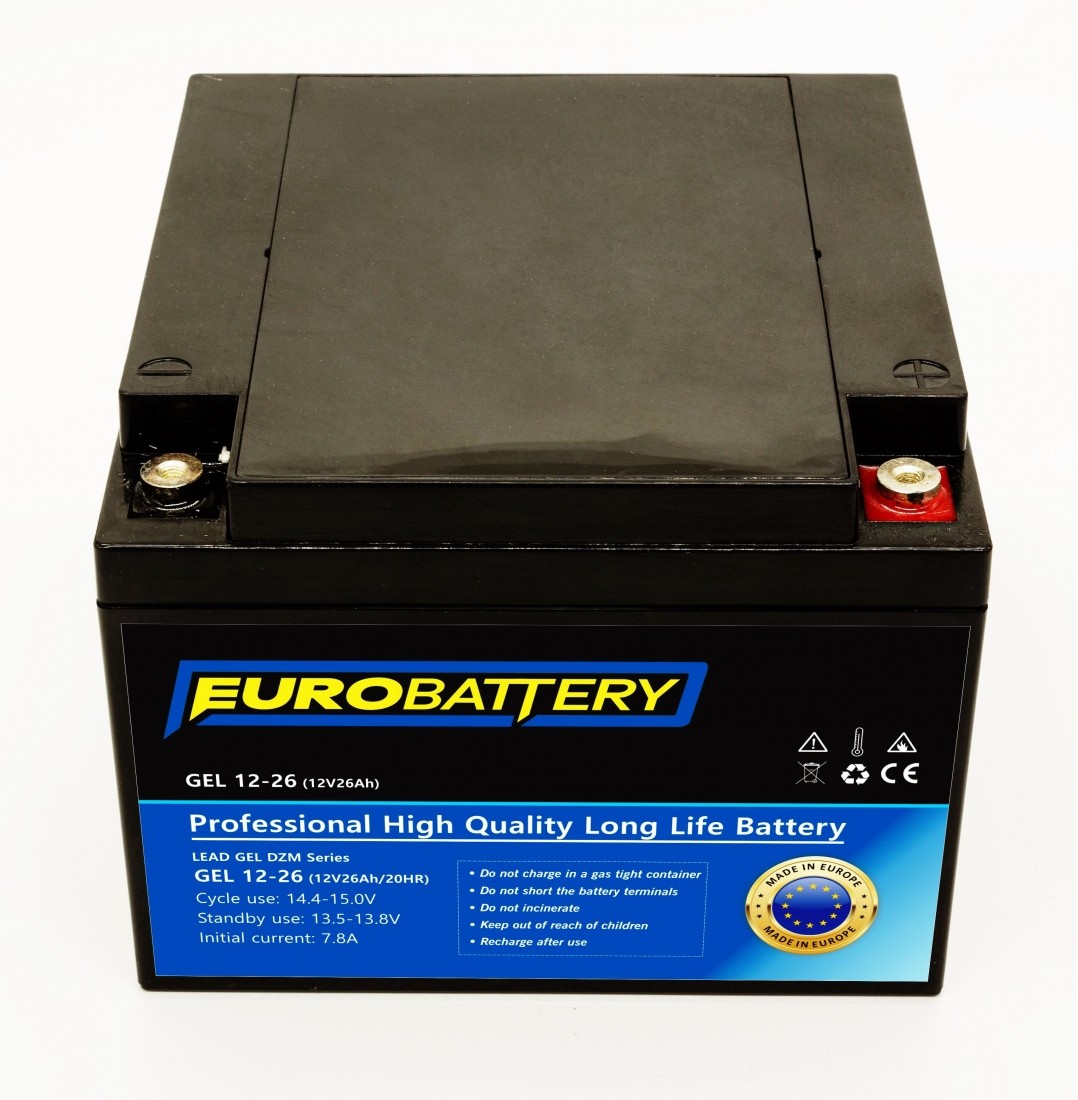 12v-26ah АКБ гелевий EuroBattery GEL 12-26 DZM (12в 26Аг)