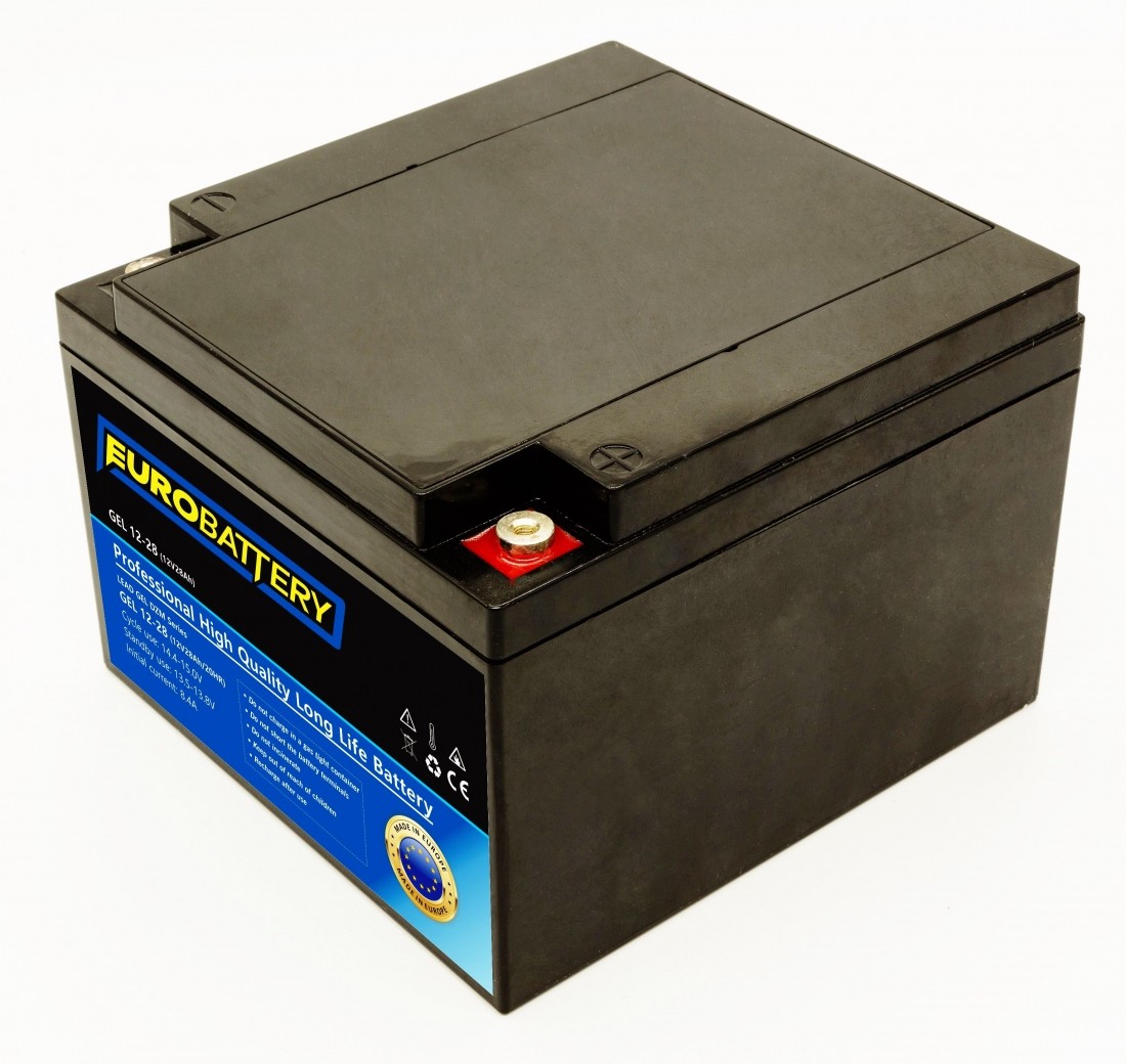 12v-28ah АКБ гелевий EuroBattery GEL 12-28 DZM (12в 28Аг)