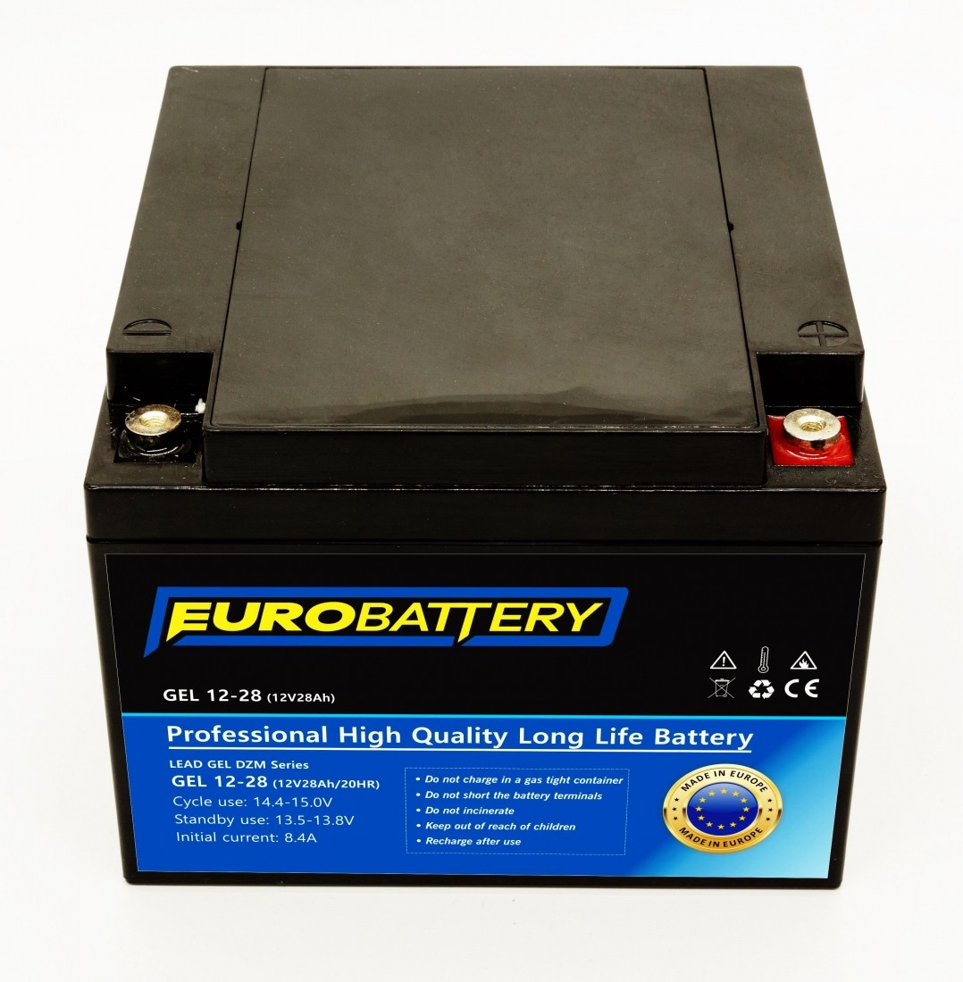 12v-28ah АКБ гелевий EuroBattery GEL 12-28 DZM (12в 28Аг)