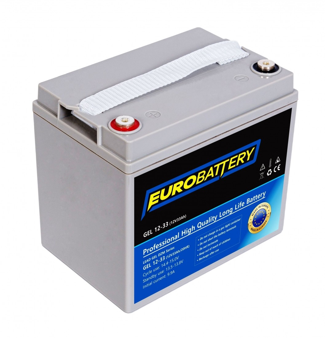 12v-33ah АКБ гелевий EuroBattery GEL 12-33 DZM (12в 33Аг)