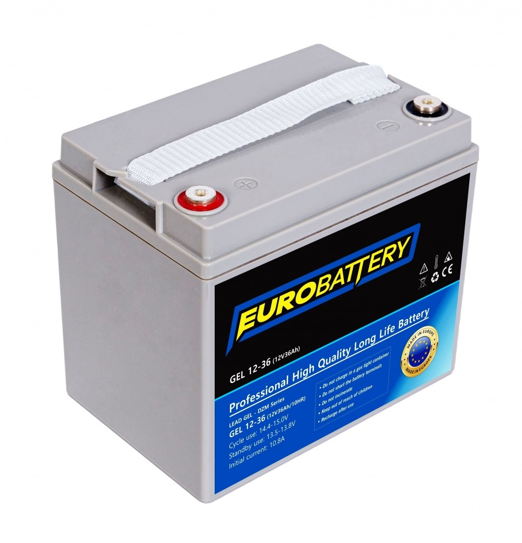 12v-36ah АКБ гелевий EuroBattery GEL 12-36 DZM (12в 36Аг)