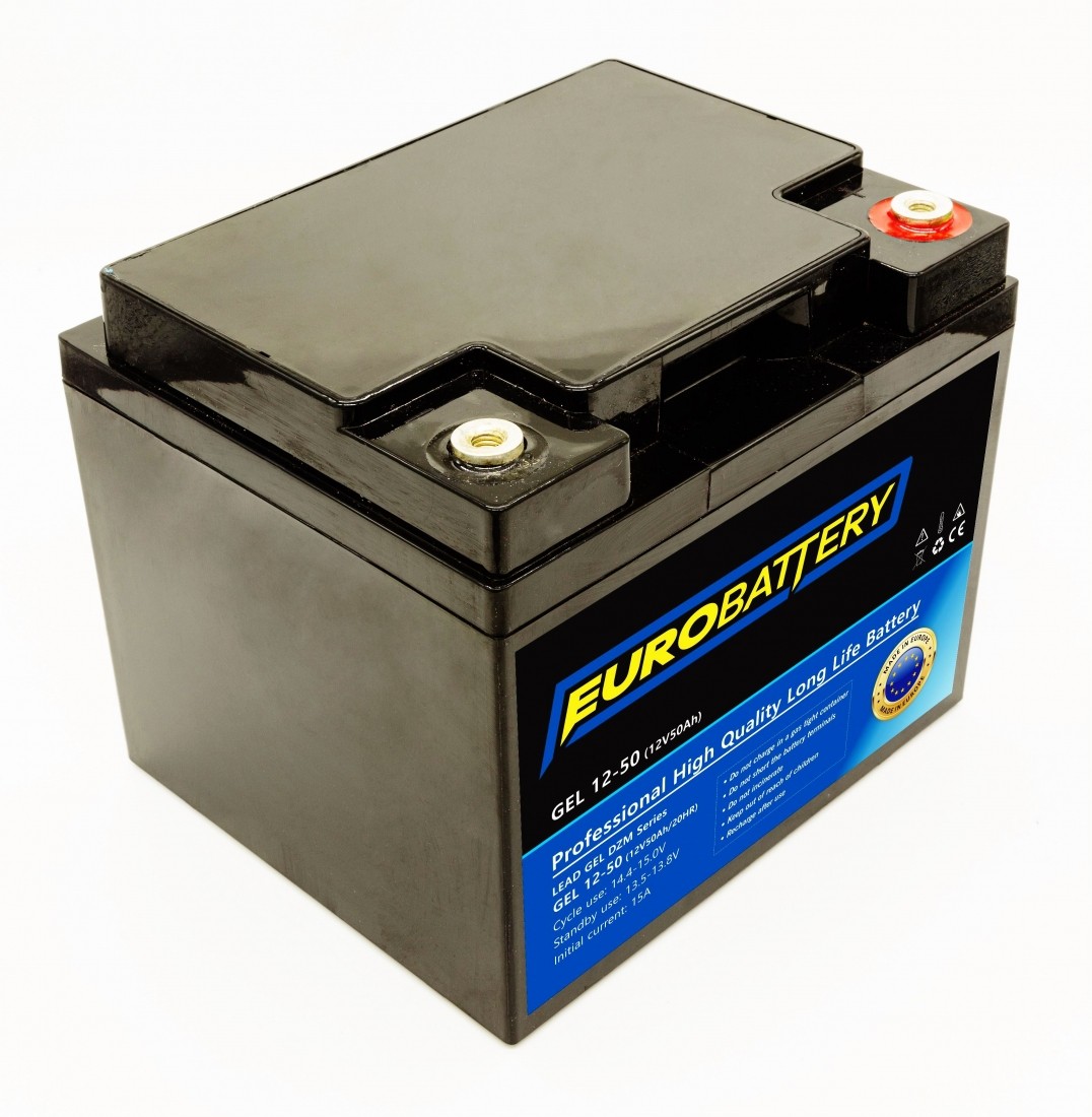 12v-50ah АКБ гелевий EuroBattery GEL 12-50 DZM (12в 50Аг)