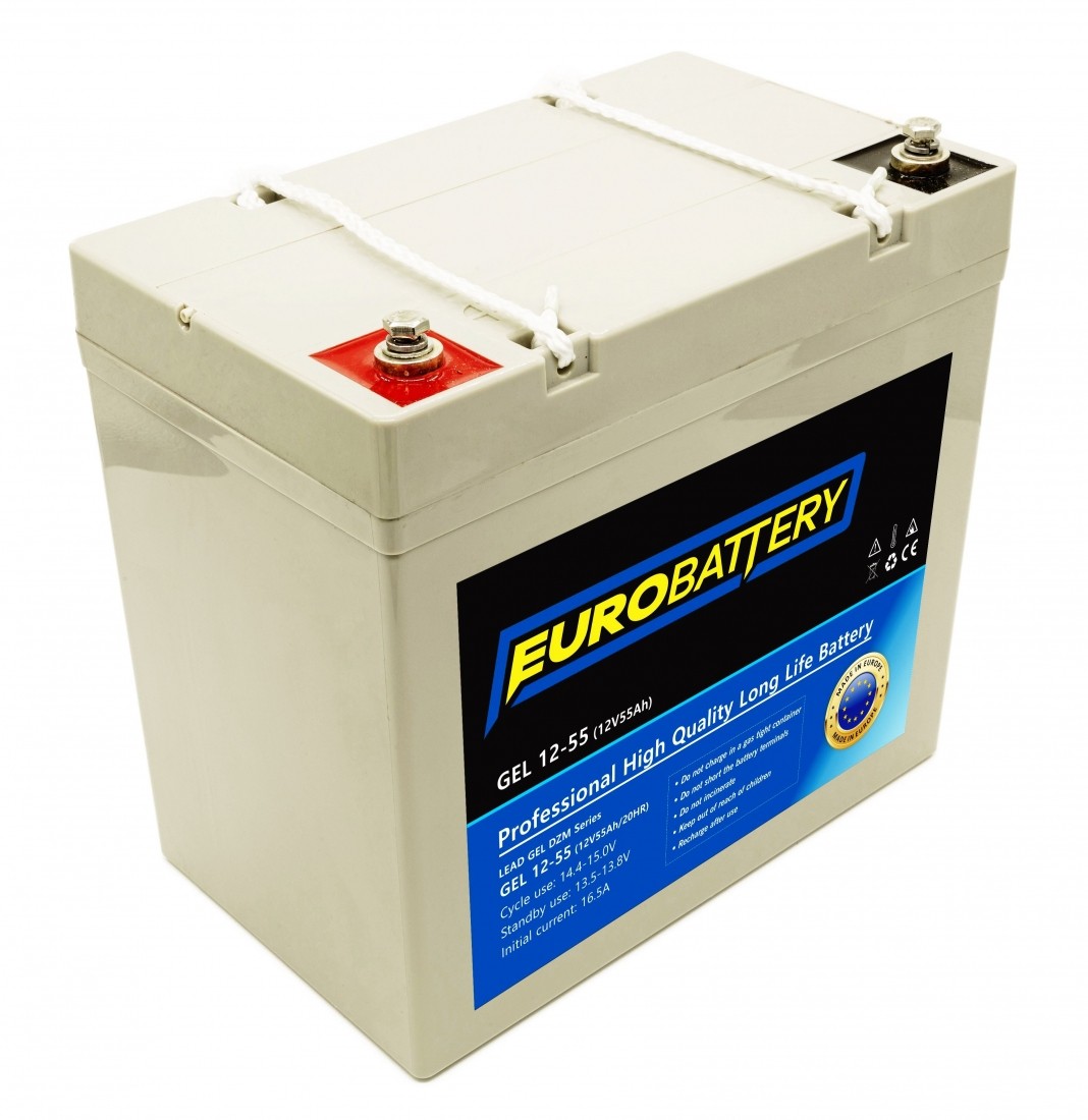 12v-55ah АКБ гелевий EuroBattery GEL 12-55 DZM (12в 55Аг)