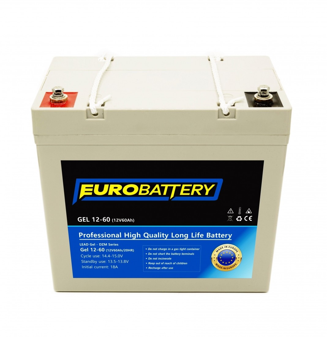 12v-60ah АКБ гелевий EuroBattery GEL 12-60 DZM (12в 60Аг)