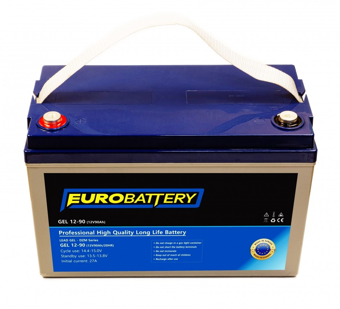 12v-90ah АКБ гелевий EuroBattery GEL 12-90 DZM (12в 90Аг)