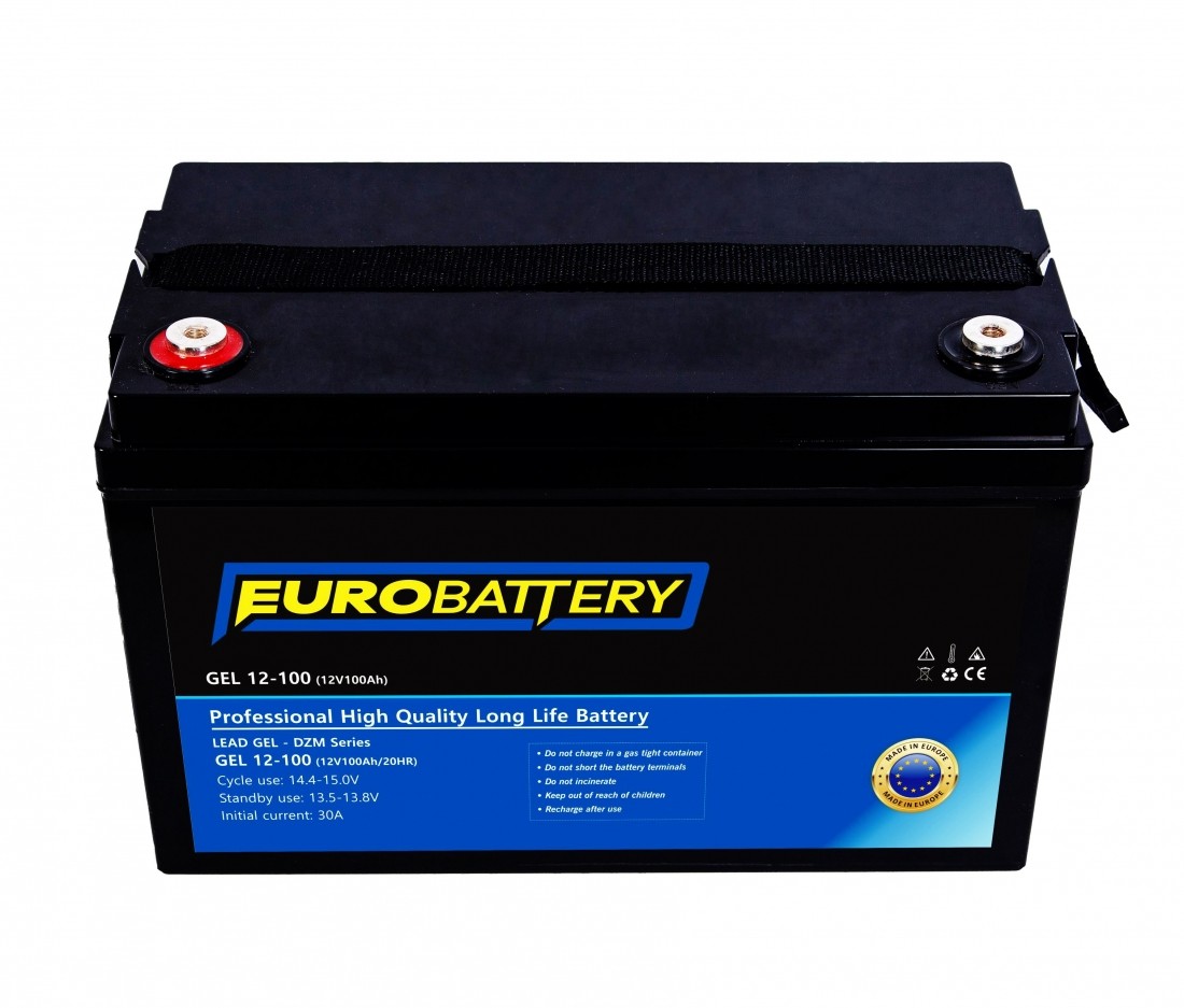 12v-100ah АКБ гелевий EuroBattery GEL 12-100 DZM (12в 100Аг)