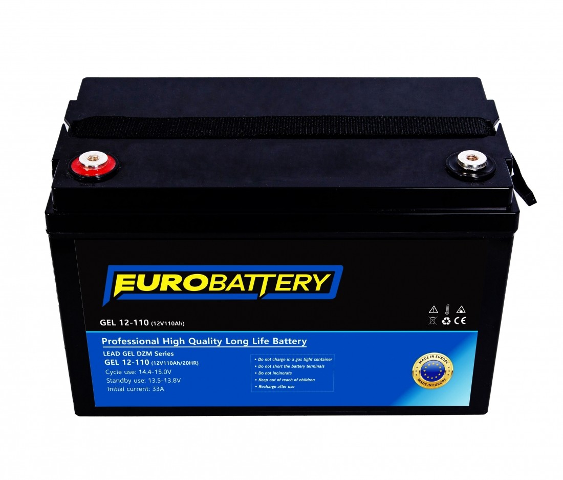 12v-110ah АКБ гелевий EuroBattery GEL 12-110 DZM (12в 110Аг)
