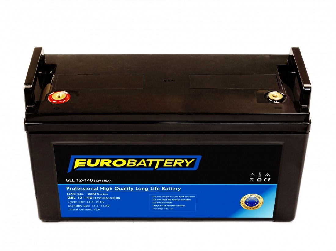 12v-140ah АКБ гелевий EuroBattery GEL 12-140 DZM (12в 140Аг)